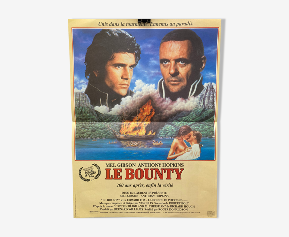 Affiche de cinéma "Le Bounty" Mel Gibson et Anthony Hopkins