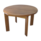 Round table in oiled solid elm House regain 1970