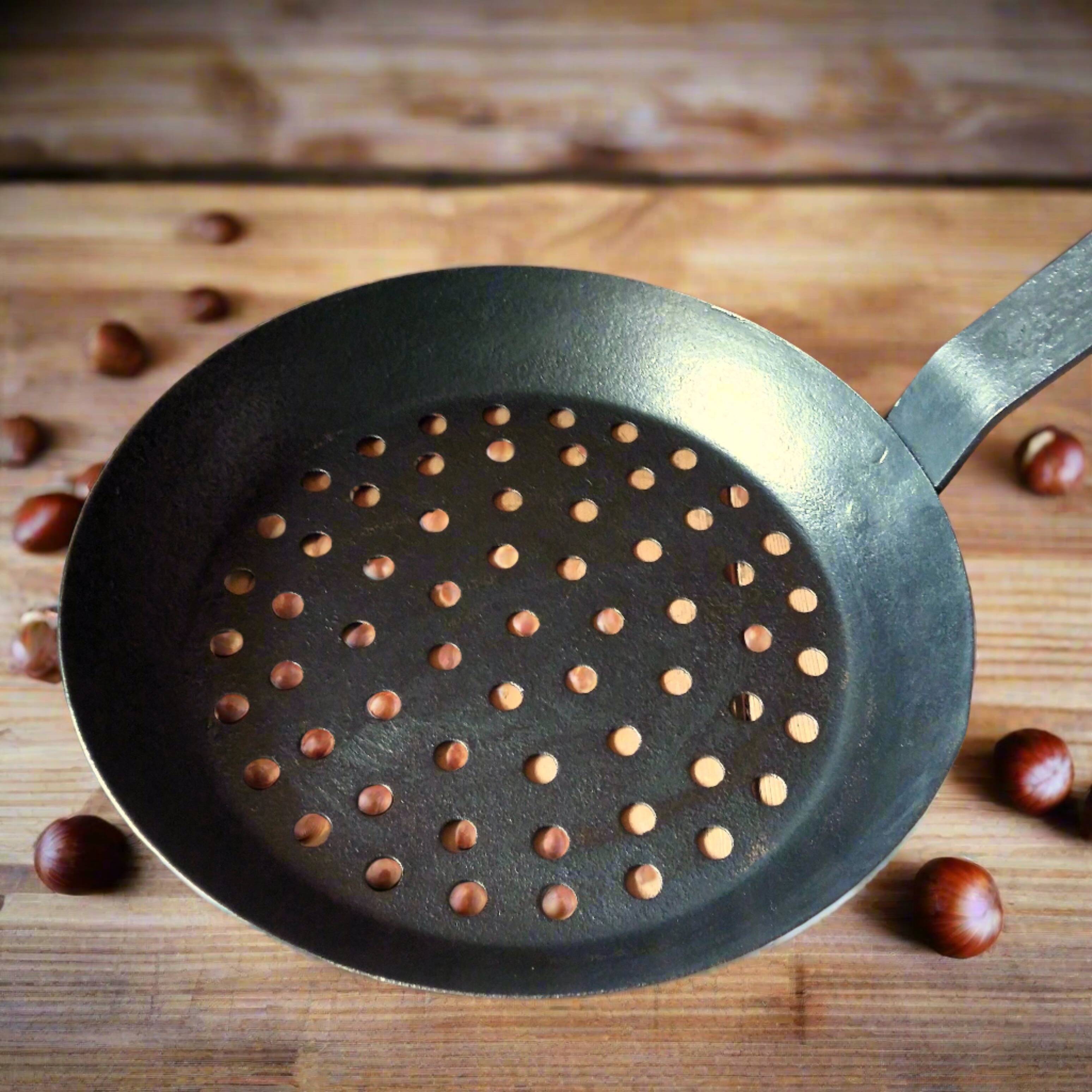 Chestnut Roaster. Extra Long Handled, 3ft/90cms, Chestnut Roasting Pan. Autumn Essentials