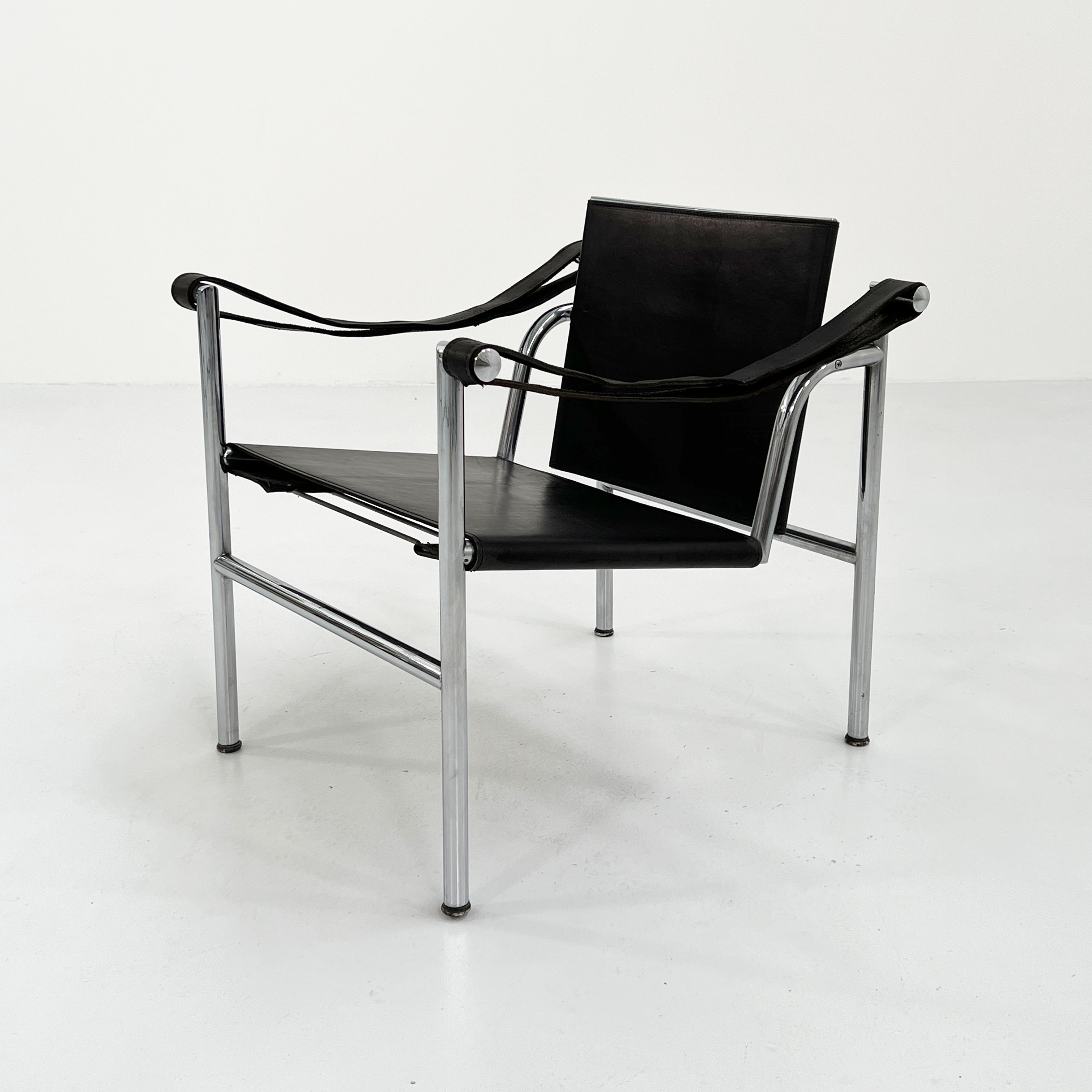 Fauteuil LC1 noir par Le Corbusier pour Cassina, 1970