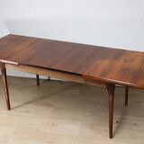Scandinavian extendable rosewood dining table, 1960s