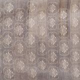 Vintage midcentury karapinar floral brown wool rug