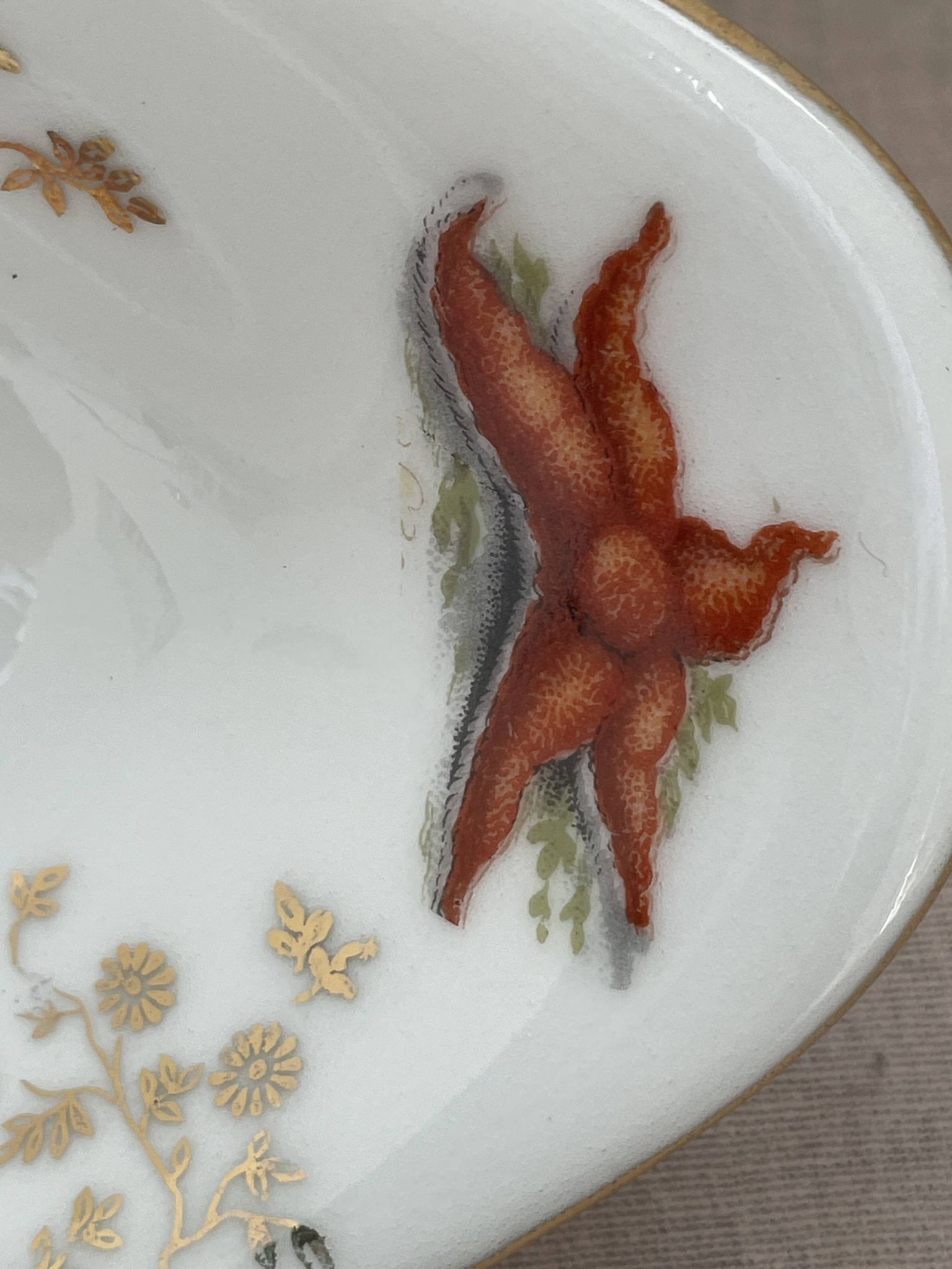 Pair of vintage marine-themed dishes in Berry porcelain.