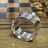 Silver metal napkin ring