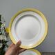 3 assiettes jaunes "Biarritz"