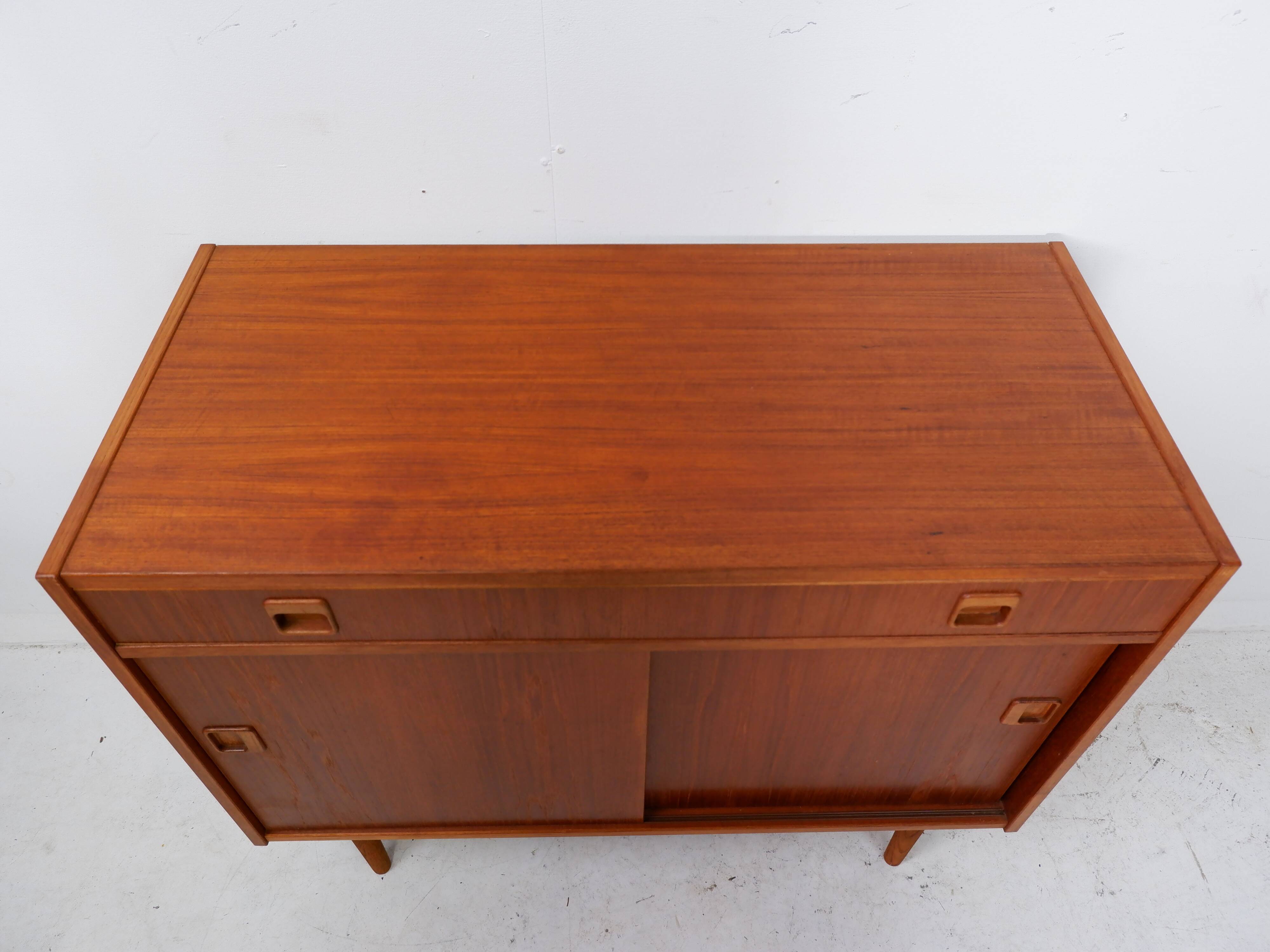 Scandinavian cabinet with sliding doors, 1960s