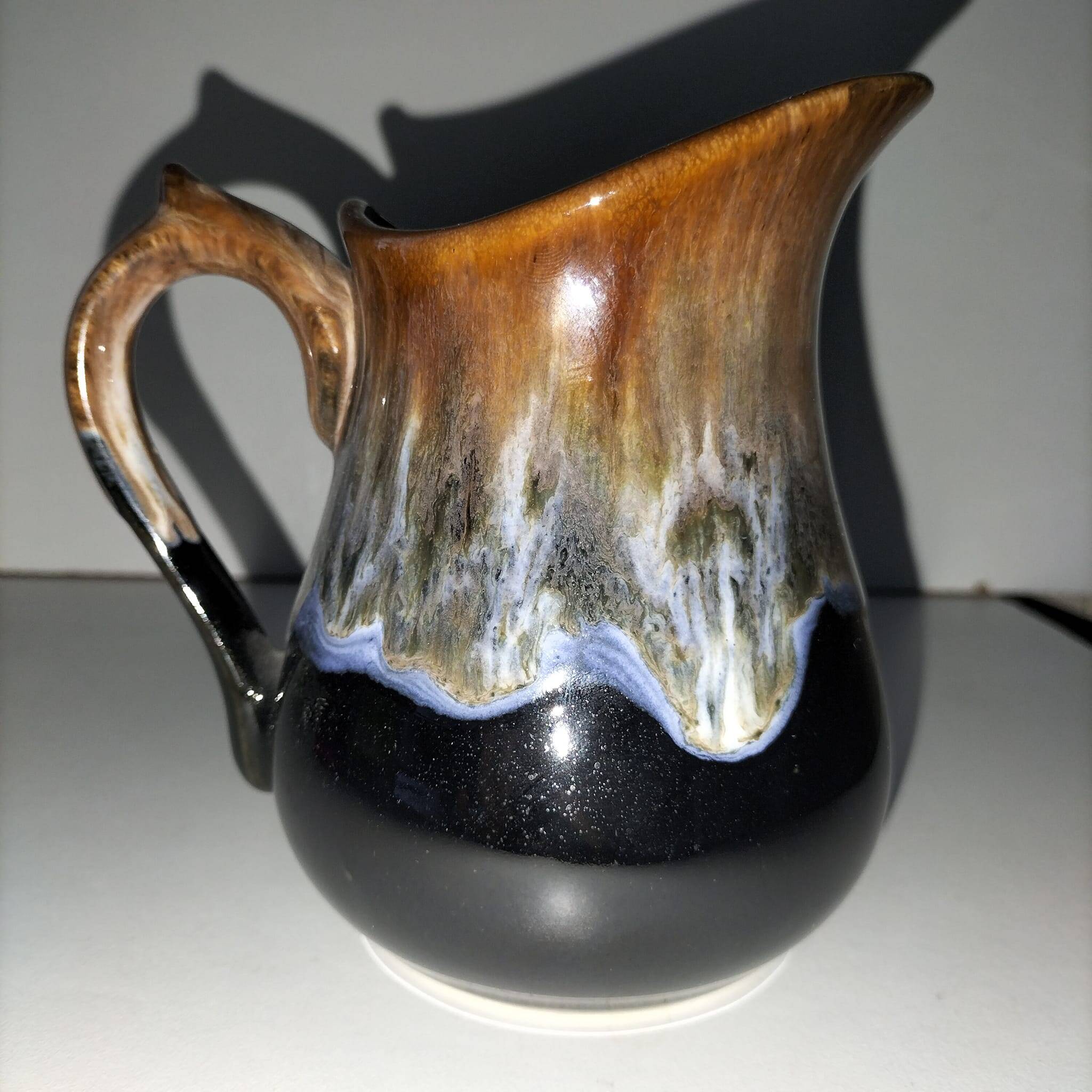 Pichet véritable grès flammes grand feu St Flour