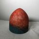 Lamp to lay in glass paste and patinated metal, Art-Nouveau. Good condition.