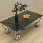 Glass coffee table, Italian design, 1970s, manufactured in Italy