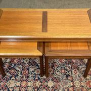 Set of 3 nesting tables in teak from the 1970s.