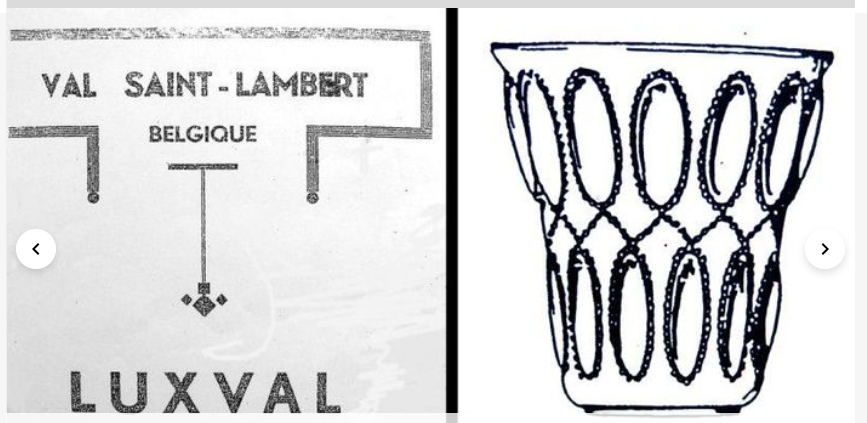Vase moèle "éphémère", Luxval, Val Saint-Lambert, Belgium 1930's