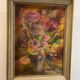 Huile sur toile, bouquet, années 50