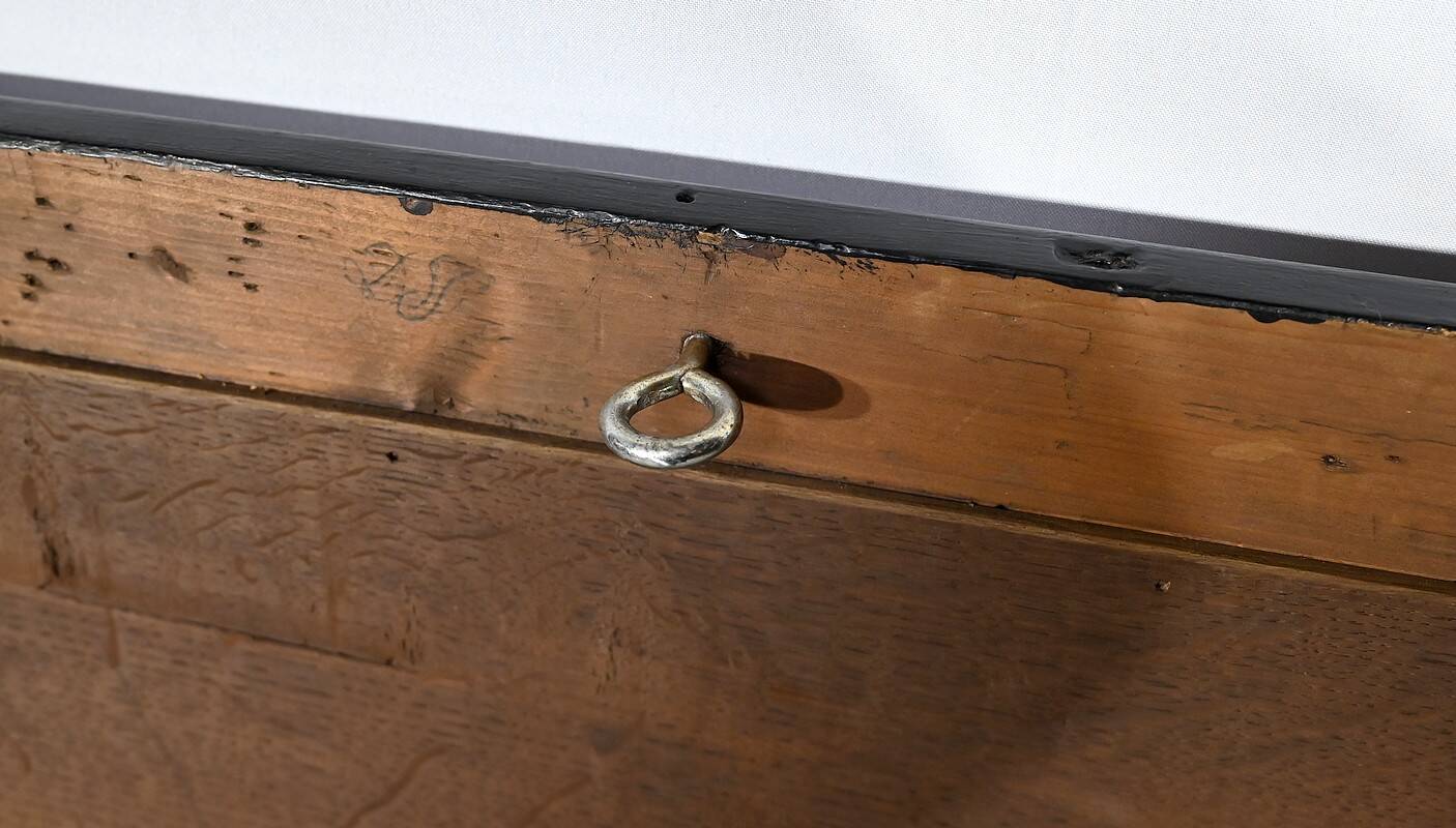 Large Blackened Wooden Mirror, Louis-Philippe style – Mid-19th century