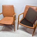 Pair of Scandinavian armchairs attributed to Axel Larsson, circa 1960.