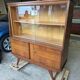 Buffet vitrine vintage pieds compas 1950