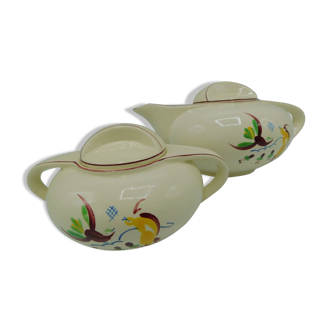 Teapot / Poureuse and its sugar salins - Paradise