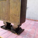 Vintage Art Deco carved bar cabinet