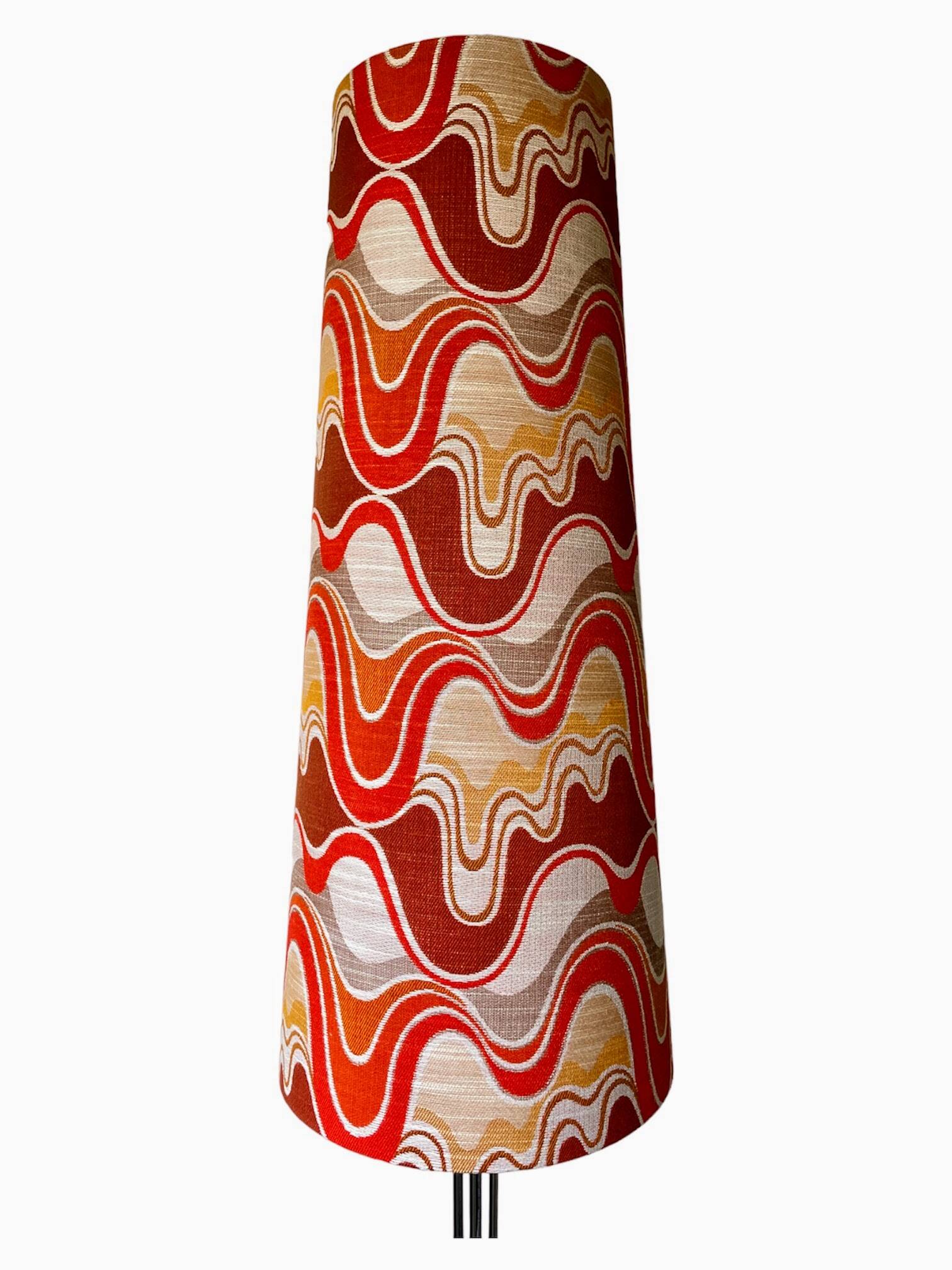 Résonance lampshade H87 D35 D25 - vintage fabric 1970's