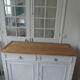 Antique sideboard patinated pearl gray waxed finish, wood top protected by varnish