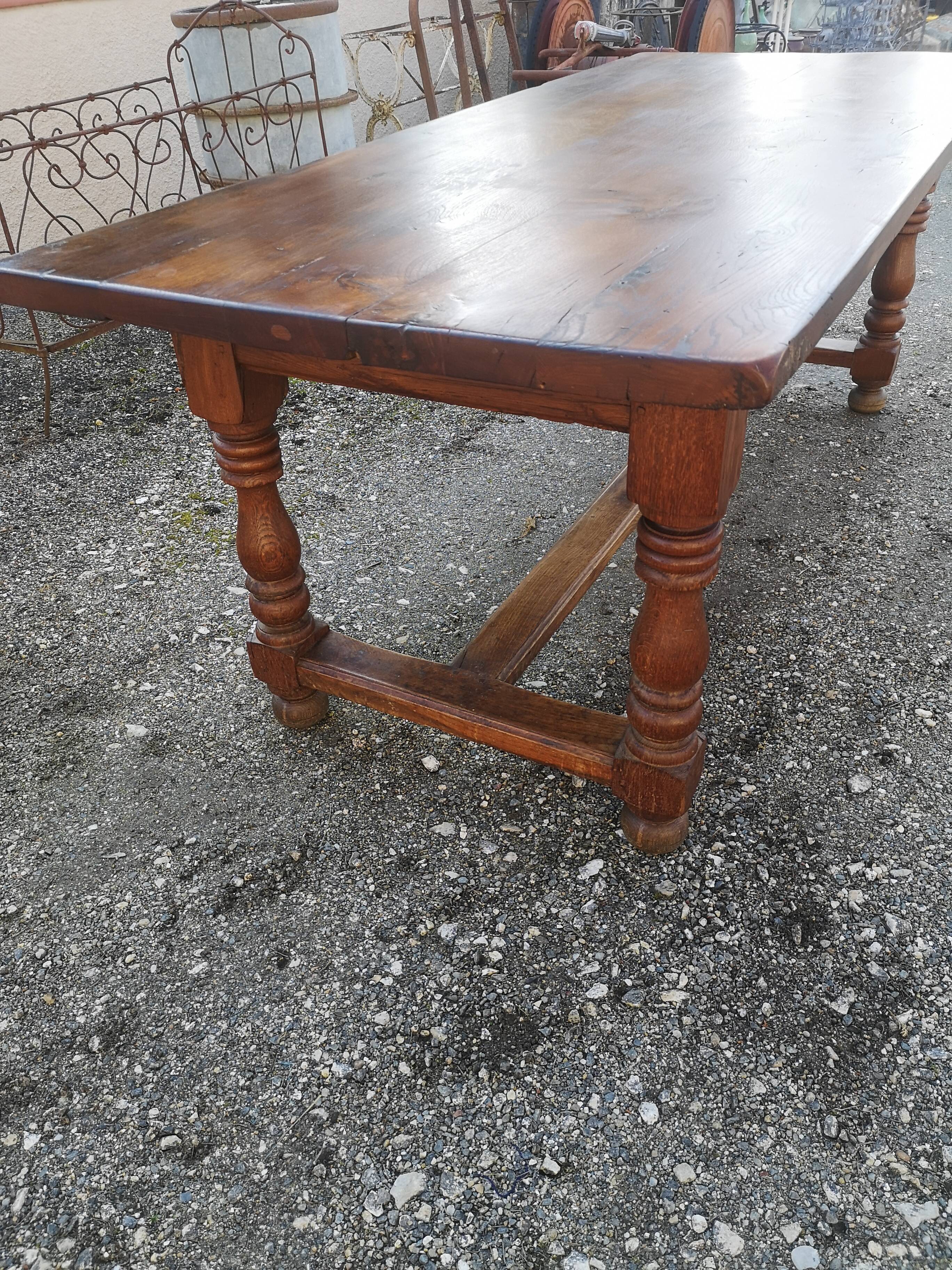Solid oak farmhouse table