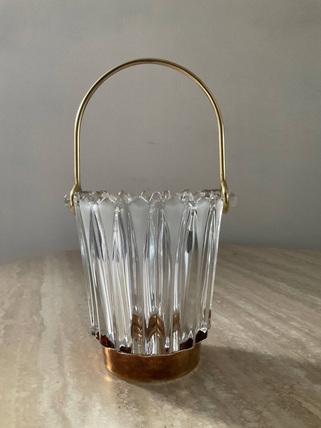Vintage glass ice bucket