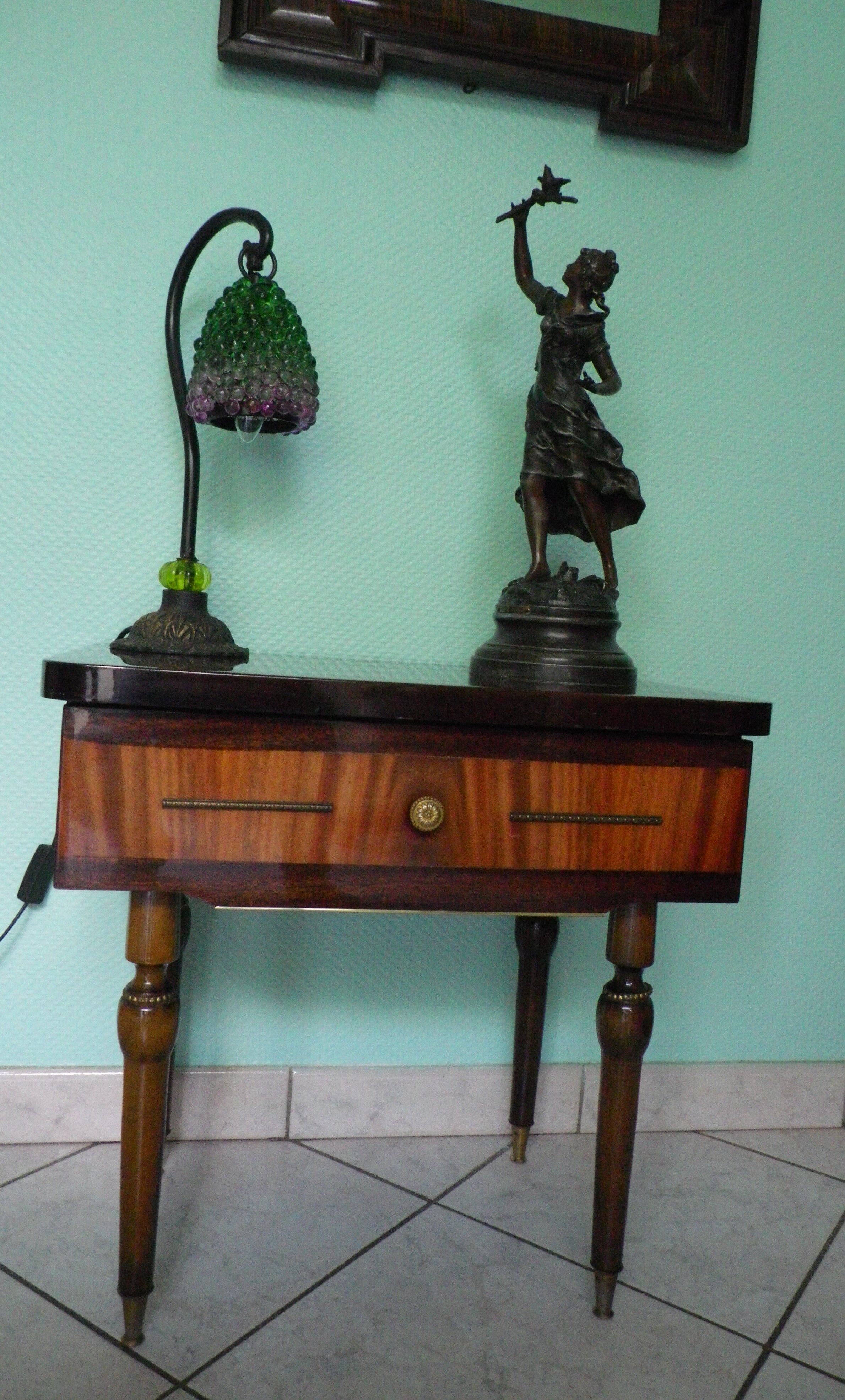 Extra cabinet in lacquered wood, brass, metal 1970s