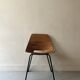 Barrel chair wood & metal by Pierre Guariche for Steiner Paris 1950
