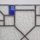 Art Deco Leaded Glass Panel with Geometric Cross Motif, Belgium, Circa 1920