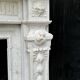 Louis XVI Style Fireplace in White Carrara Marble Circa 1880