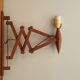 Teak wall lamp Scissor, Danish design, 1970s, manufacture: Lyfa