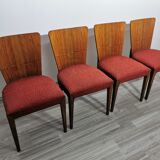 4 art deco dining chairs by Jindrich Halabala