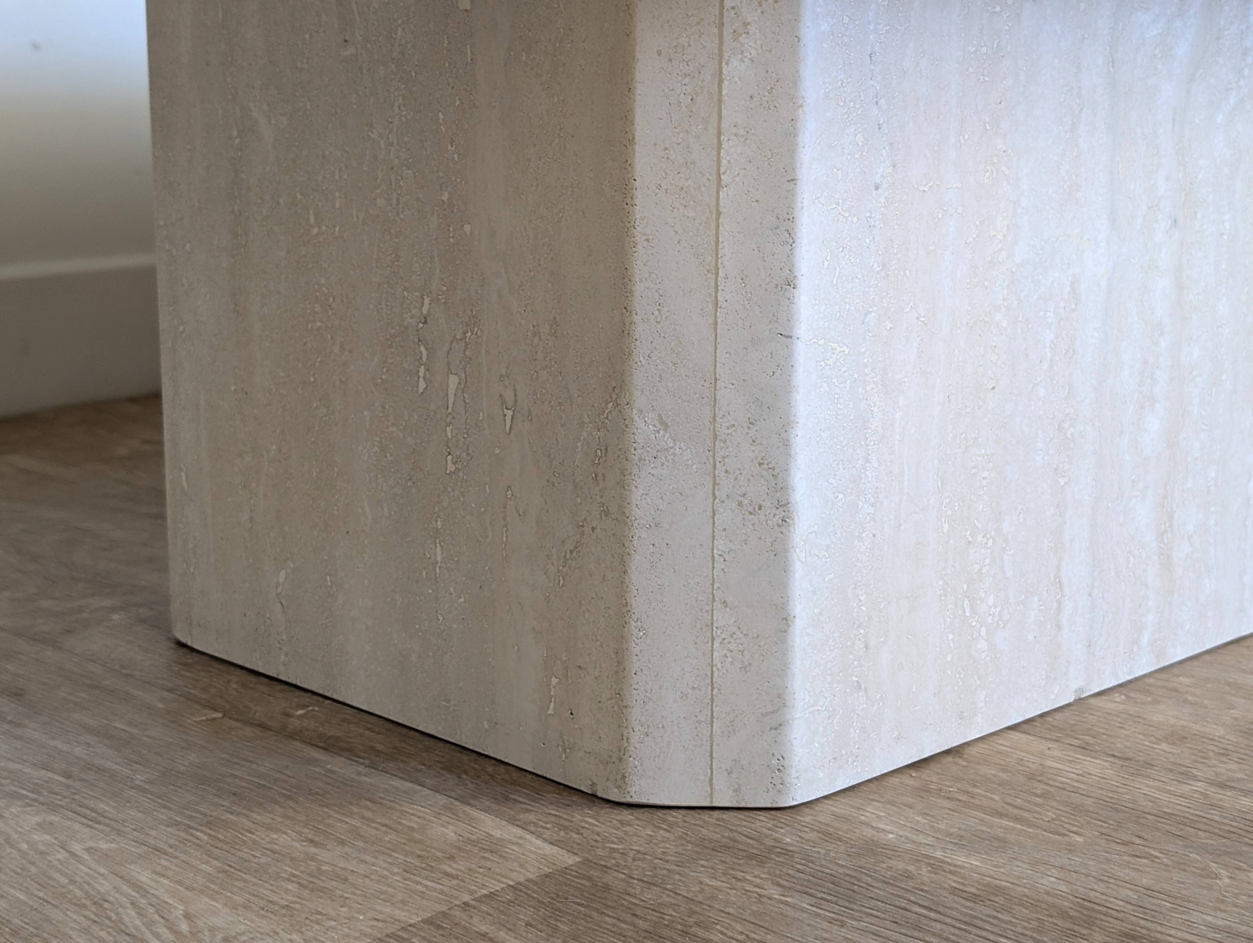 Travertine coffee table