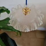 Vintage frosted glass lampshade pendant light