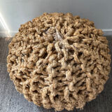 Pouf ball in braided rope