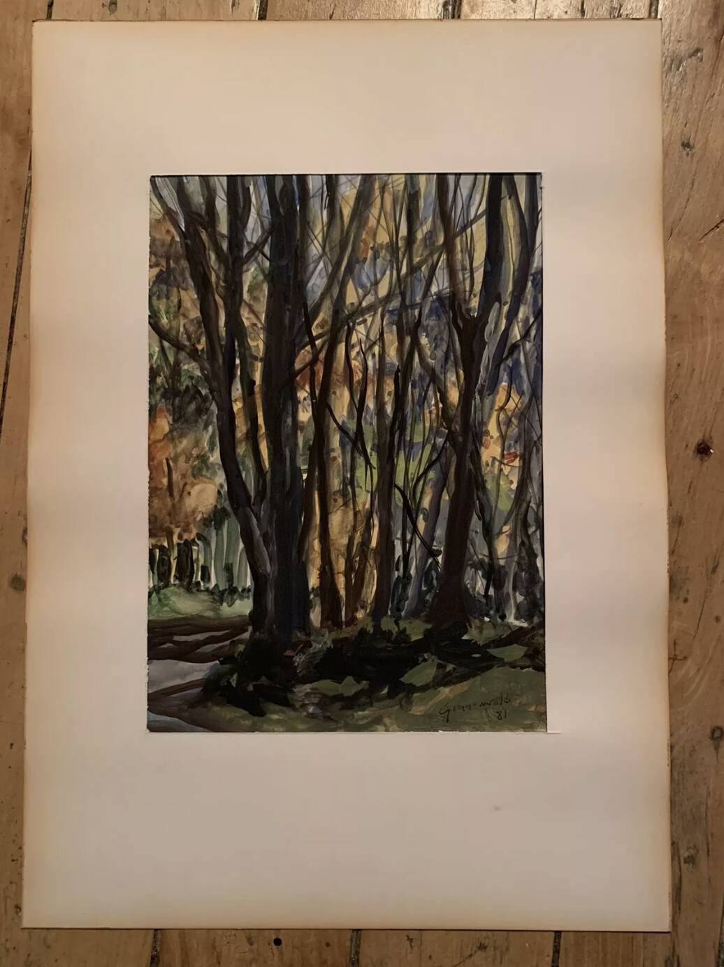 Jean Jacques GRUNENWALD (1911 - 1982) - Gouache - Forest Landscape