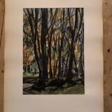 Jean Jacques GRUNENWALD (1911 - 1982) - Gouache - Forest Landscape