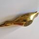 Sculptural ashtray in solid brass, France, 1970.