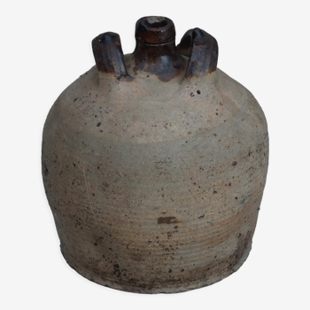 Jarre à huile en terre vernissée - poterie ancienne