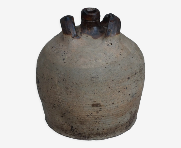 Jarre à huile en terre vernissée - poterie ancienne