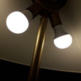 Double lighting brass floor lamp