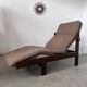 Old chaise longue wooden lounge chair Italian design from the 60s vintage