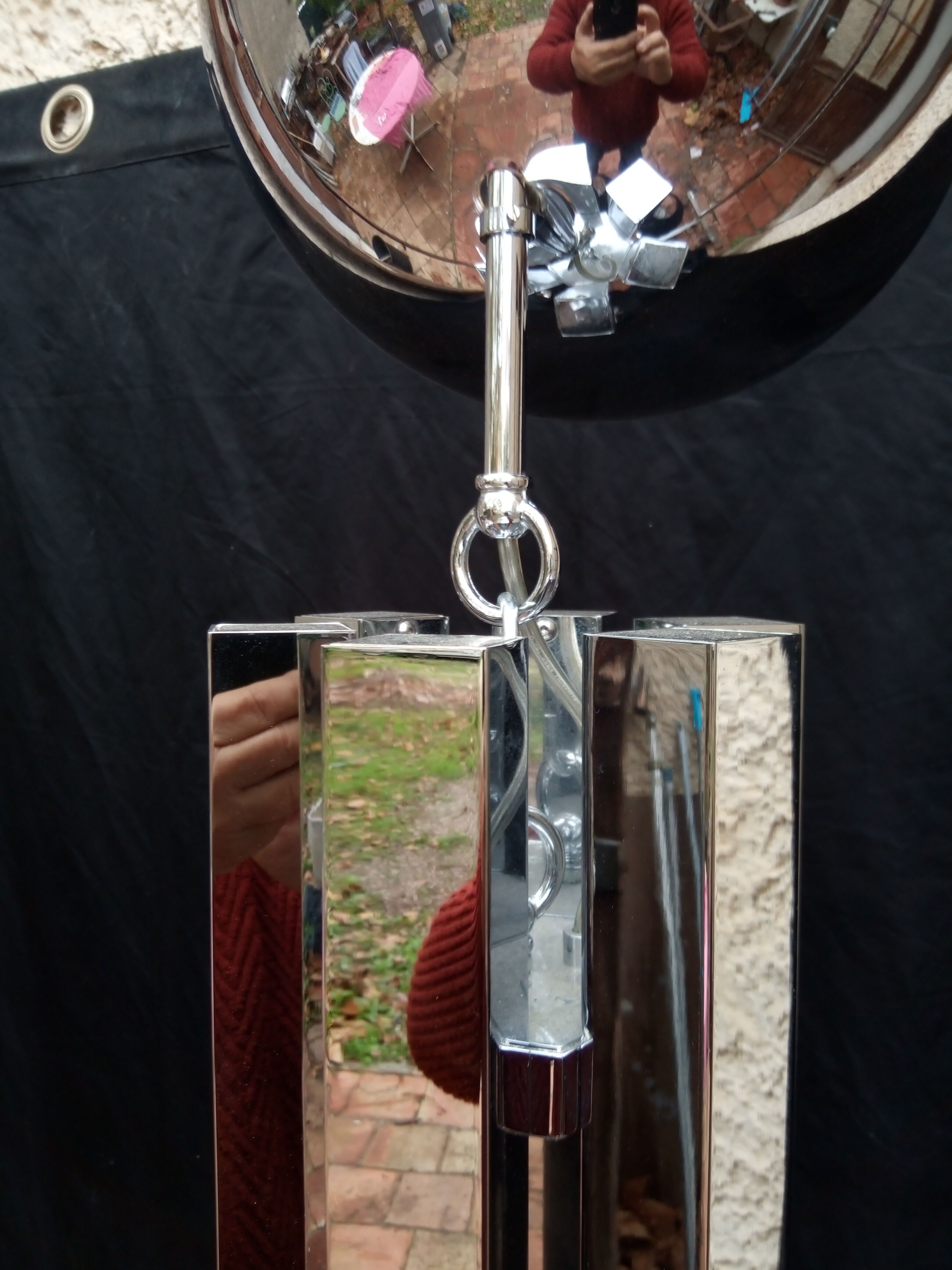 Chrome metal chandelier 70/80