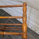 Bamboo style wooden towel holder
