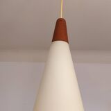 Opaline and Scandinavian teak suspension Denmark