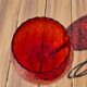 Giant glass 29 cm Empoli ruby red vintage blown glass