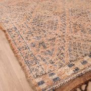 Peach Vintage Moroccan Wool Rug 188 x 317 cm , Berber Rug Handmade, Unique