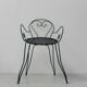 Ensemble de 4 chaises de jardin vintage en acier