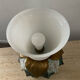 Lampe vintage en opaline et plâtre