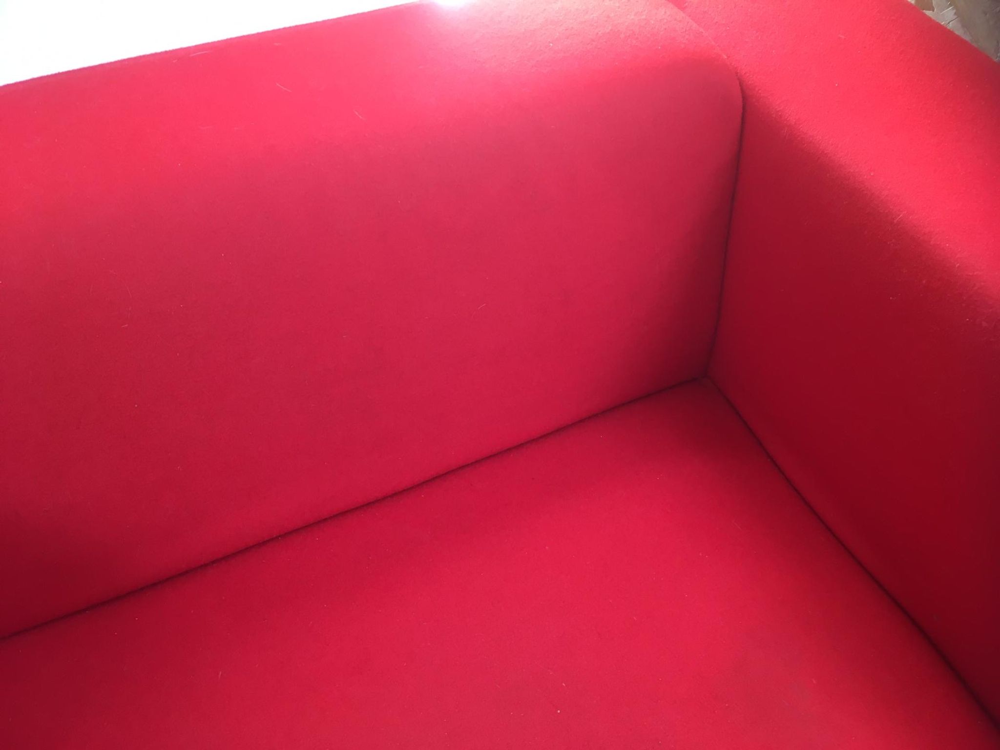 Red sofa Allen MDF Italia by Bruno FATTORINI 1998