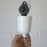 Vintage orange glass pendant light mid century modern retro hanging lamp